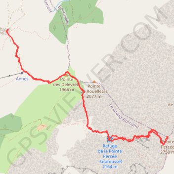 Ascension de la Pointe Percée GPS track, route, trail