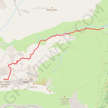Blanc de Sécugnat GPS track, route, trail