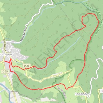 Le rocher Montfaucon GPS track, route, trail