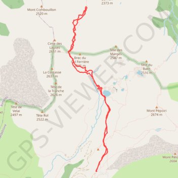 Ski Rando - Millefonds et Col Ferriere GPS track, route, trail