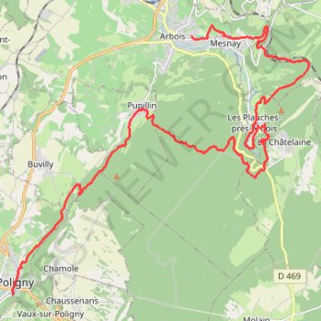 EJ2 RArbois Poligny GPS track, route, trail