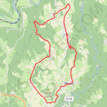 [Itinéraire] PR267 Beaux et le Riougrand GPS track, route, trail