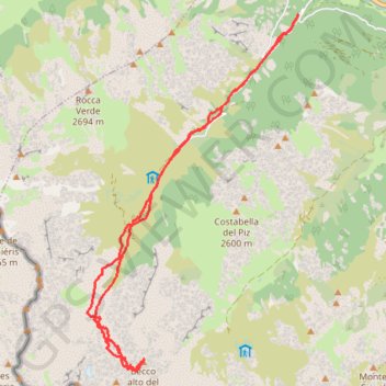 Becco alto del Piz GPS track, route, trail