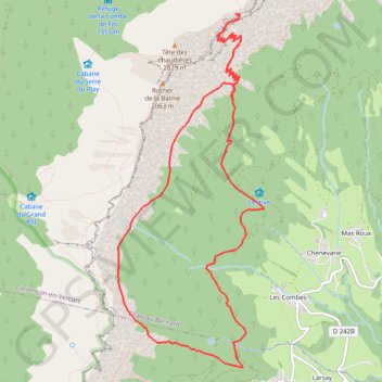 Pas de la Balme depuis Saint-Andéol GPS track, route, trail