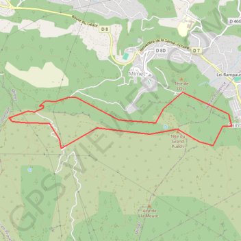 MIMET LE BAOU TRAOUDA GPS track, route, trail