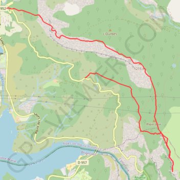 Moustier Sainte Marie bois des félines GPS track, route, trail