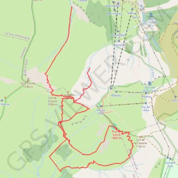 Les trois cols et Sancy - Massif du Sancy GPS track, route, trail