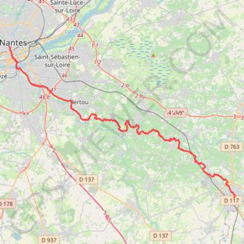 De Clisson à Nantes GPS track, route, trail