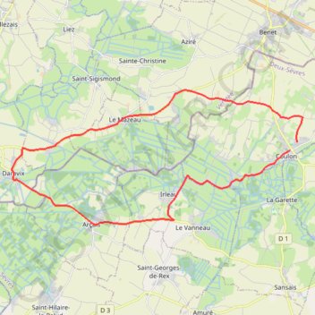 Coulon Arçais GPS track, route, trail