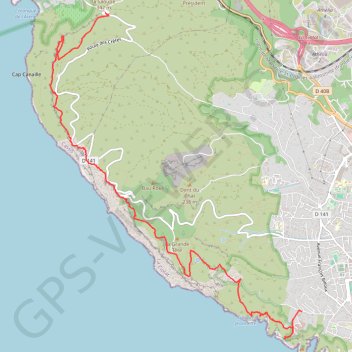 De la Ciotat à Cassis par les crêtes GPS track, route, trail