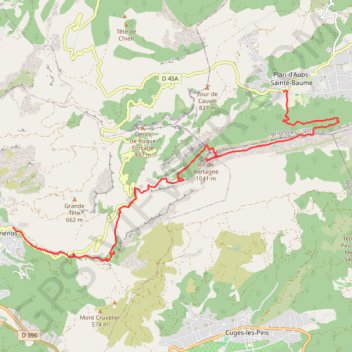 De Géménos à Plan d'Aups GPS track, route, trail
