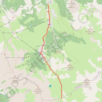 Col de Vars depuis St Marcellin GPS track, route, trail
