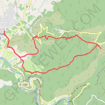 Rando vallon pont d'arc GPS track, route, trail