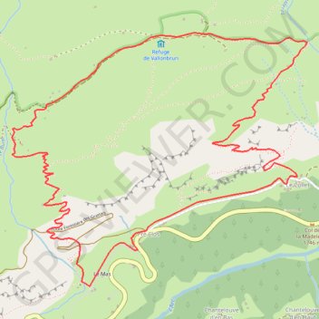 Refuge de Vallonbrun GPS track, route, trail
