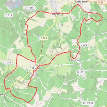 De Gornac à Coirac GPS track, route, trail