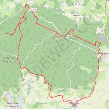 Forêt de Perseigne et Haute Sarthe GPS track, route, trail