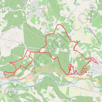 Lumières - Goult - Les Beaumettes GPS track, route, trail