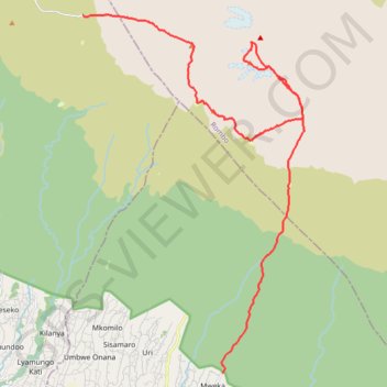 Kilimanjaro - Voie Lemosho 9 jours GPS track, route, trail