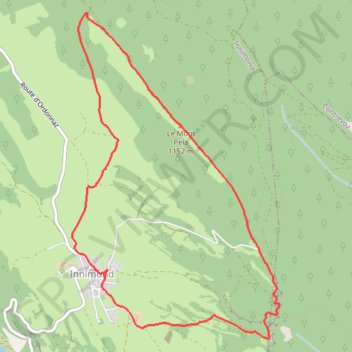 Mont Pela et crête d'Innimond GPS track, route, trail