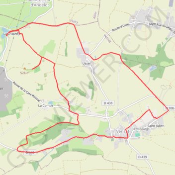 De Manoirs en Châteaux - Vensat GPS track, route, trail