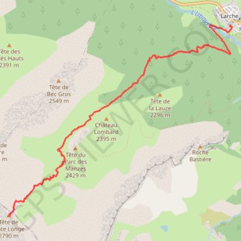 Tête de Plate Longe GPS track, route, trail