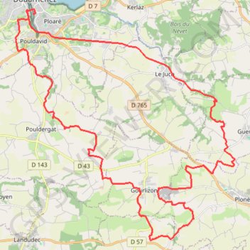 Boucle Douarnenez - Gourlizon GPS track, route, trail