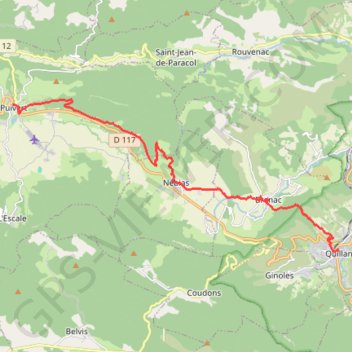 Quillan Nebias Puivert GPS track, route, trail