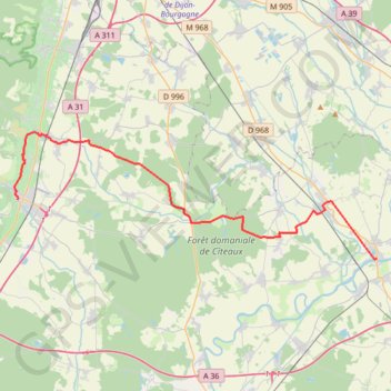 Saint-Jean-de-Losne - Nuits-Saint-Georges GPS track, route, trail