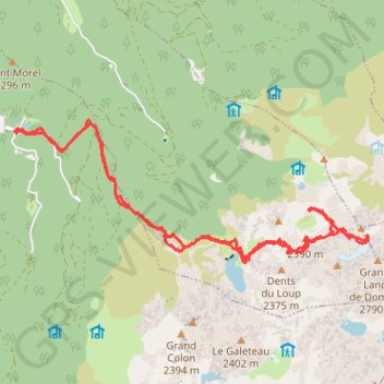 Col du Loup - col des Lances GPS track, route, trail