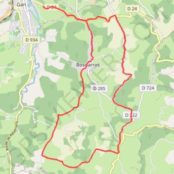 Gan-Pindats-Bosdarros GPS track, route, trail