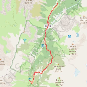 Ski de rando-roc de la peche-pralo GPS track, route, trail