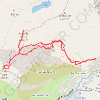 Aiguille Verte de Chinaillon GPS track, route, trail
