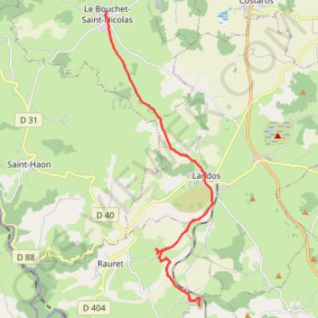 GR 70 Le Bouchet Saint Nicolas - Langognes GPS track, route, trail
