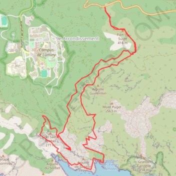 Morgiou Sugiton GPS track, route, trail