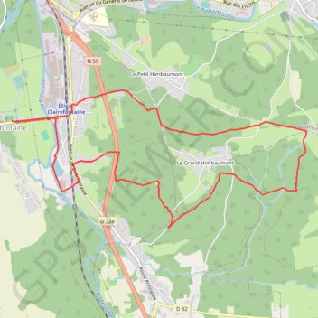 Circuit pédestre à Etival Clairefontaine, Vosges GPS track, route, trail