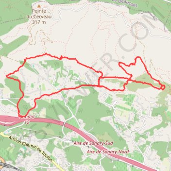 Pied_Gros_Cerveau GPS track, route, trail