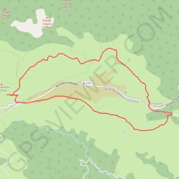 Tour du vallon d'Ithé-IbarNaba Lomendi-Lecharra-Ilhasteria GPS track, route, trail