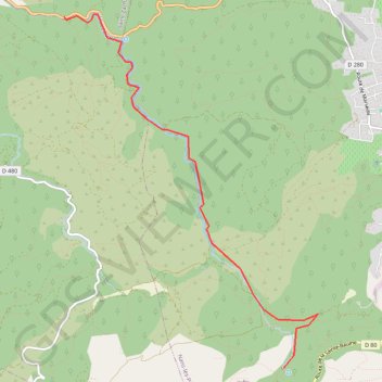 Sainte-Baume - Source de l'Huveaune GPS track, route, trail
