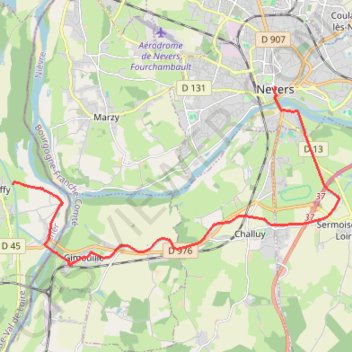 Nevers / Cuffy GPS track, route, trail