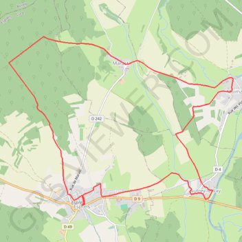 Esprel-prieuré de marast GPS track, route, trail