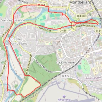 Marche buissonnière Héricourt (Montbéliard) GPS track, route, trail