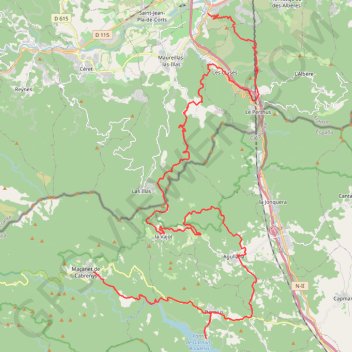 Moto jour 1 Macanet GPS track, route, trail