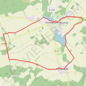 Fontaine Française GPS track, route, trail