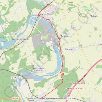 De Congis sur Marne à Lizy sur Ourcq GPS track, route, trail
