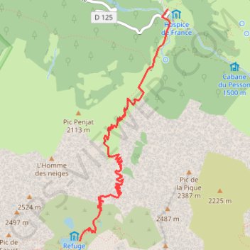 Refuge de Venasque GPS track, route, trail