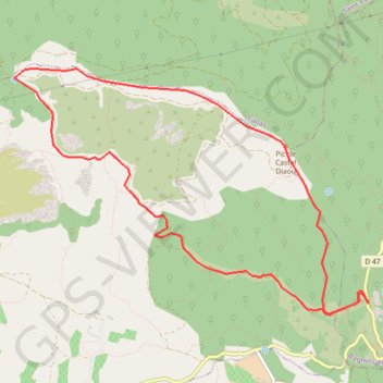 Castel Diaou circuit court GPS track, route, trail