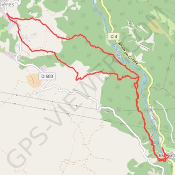 Bramafan - Cipières GPS track, route, trail