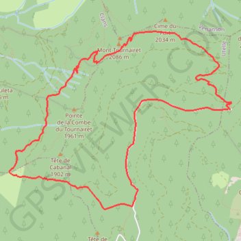 Circuit du Tournairet GPS track, route, trail