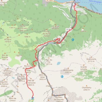Traversée des Alpes - Étape 1 GPS track, route, trail