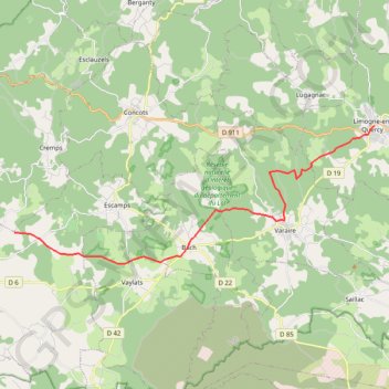 LimogneenQuercyMasdeVers GPS track, route, trail